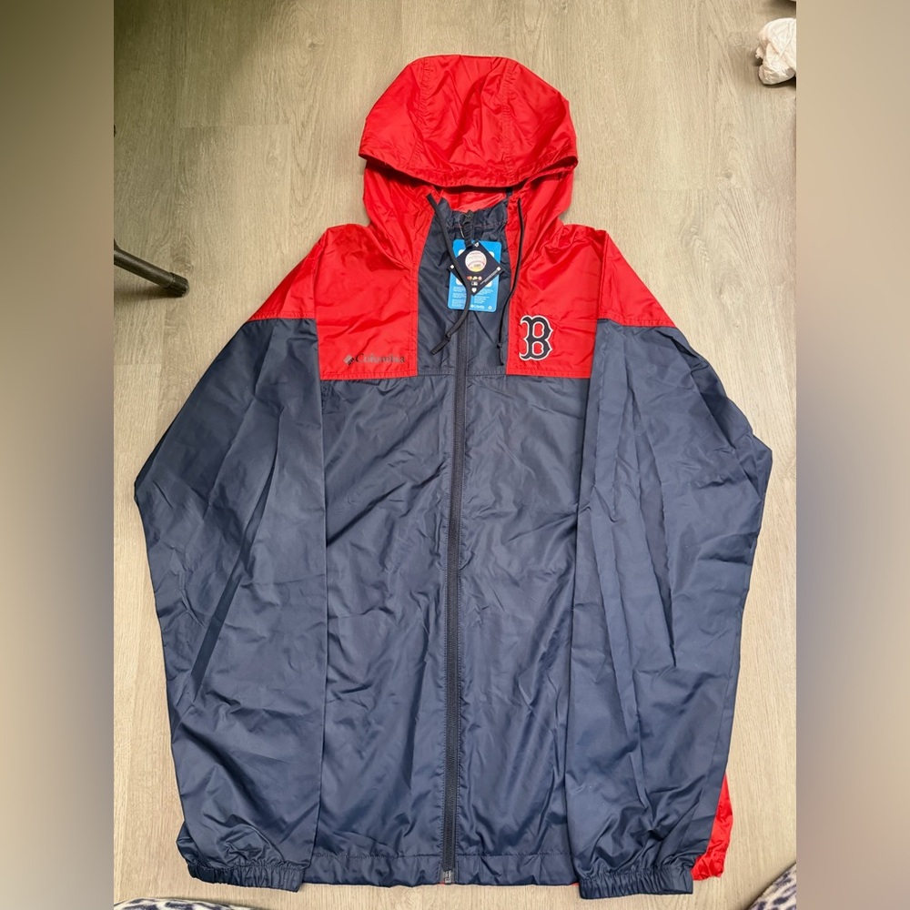 Men’s Boston Red and Navy Hooded Jacket Columbia
